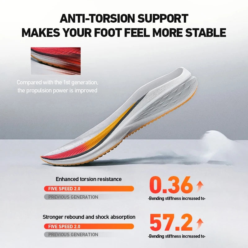 Xtep Five Speed 2.0 Running Shoes For Men  2024 Autumn Comfortable Sports Shoes Jogging Cushioning Sneakers 876319110001.