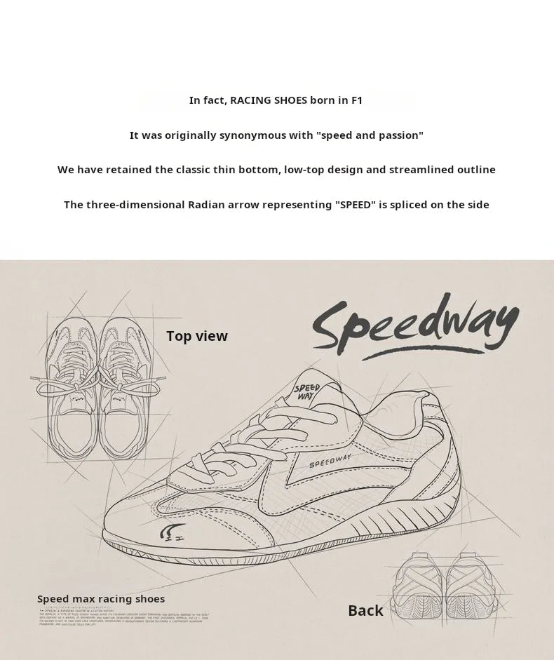 Maden Unisex Summer Vintage Patchwork Racing Shoes Breathable German Trainers Sneakers Thin Sole Casual Lace-Up Sporty Shoes.