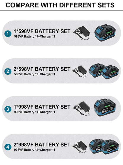 GΣ 4,0 Ah 4,5 Ah wiederaufladbarer Lithium-Ionen-Akku für Akku-Schleif-/Bürstenlosen Schraubenschlüssel/Schraubendreher für 18-V-Akkus von Makita