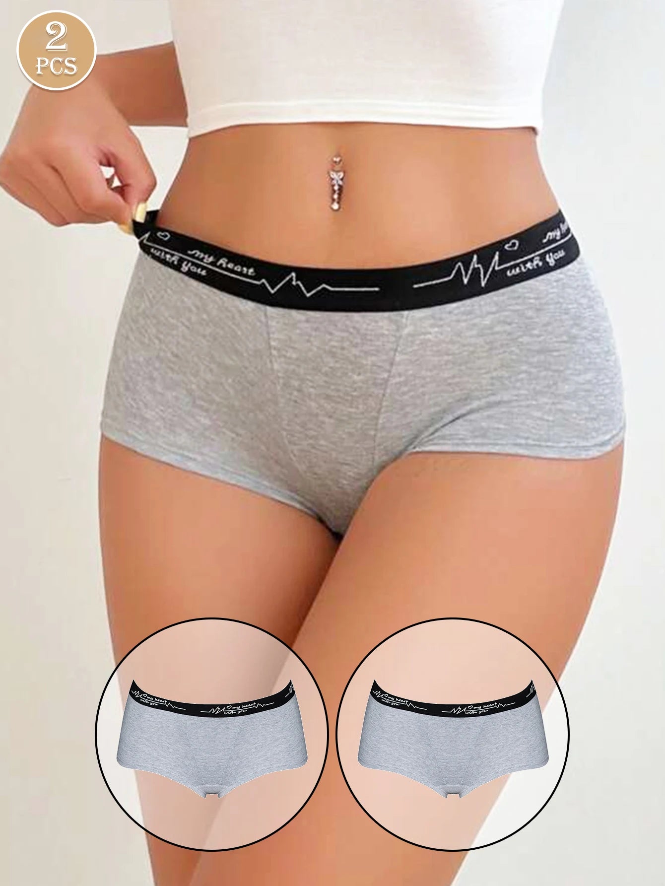 Ladies Solid color boxers Briefs Comfortable Female Underwear Sporty Style Casual Sexy Panties for Women S-XL.