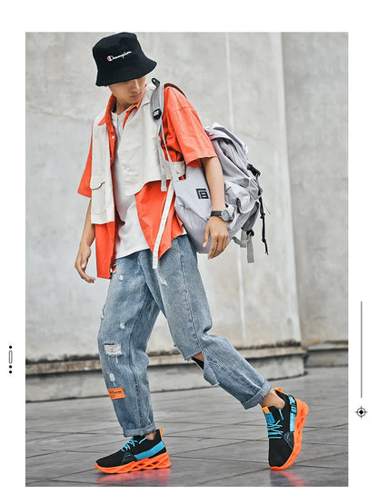 Men Shoes Breathable Fashion Mesh Running Shoes Man High Quality Unisex Light Tennis Baskets Athletic 2023 Sneakers for Men