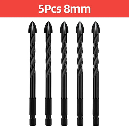 TOOLEYE Kreuz Hex Bohrer Set Für Beton Porzellan Fliesen Glas Metall Multifunktions Bohrer Bits Kit Power Werkzeuge Bohren Bohrer