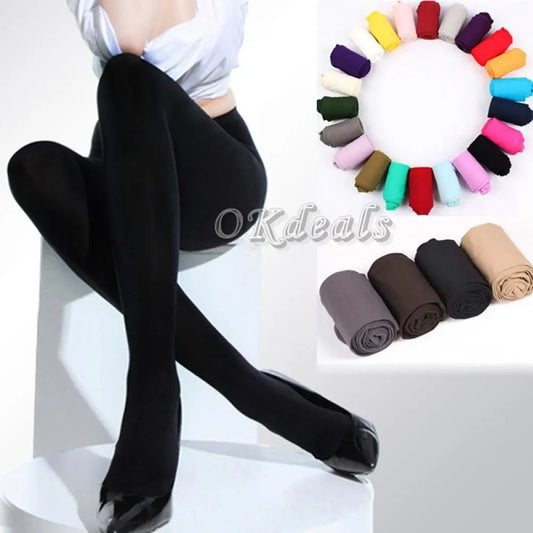 8 Colors Women's Spring Autumn Footed Thick 120D Opaque Stockings Pantyhose Tights