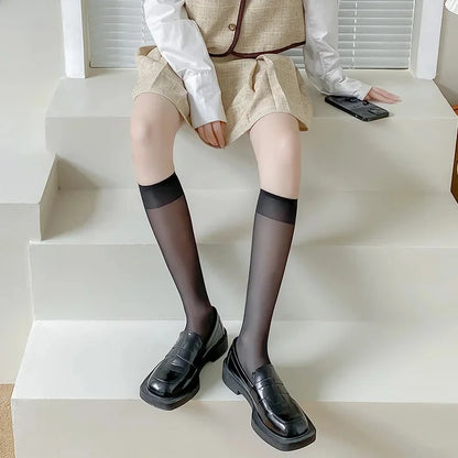 Sexy Blue Butterfly Net Stockings Women's Long Tube Socks Invisible Sweat Absorbent Polka Dot Design Pure Desire Stockings