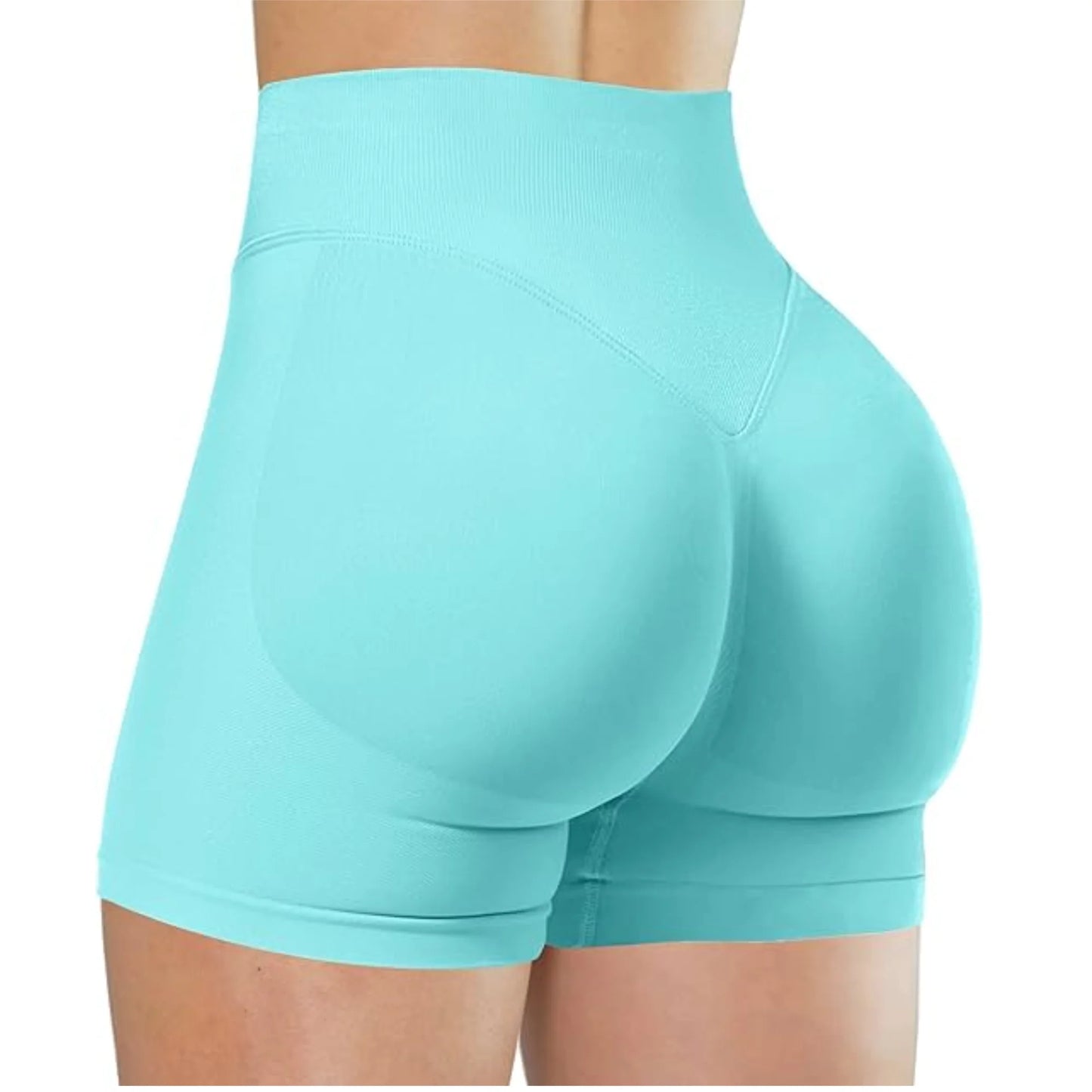 Summer High Waisted Yoga Shorts Fashionable and Sexy Running Fitness Pants Solid Color Yoga Leggings.