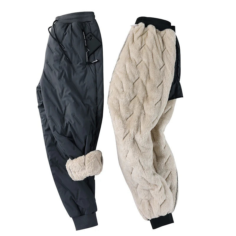 Men's down trousers autumn and winter new padded and thickened outdoor -20 degrees snow warm bottoms men's windproof Harem Pants.