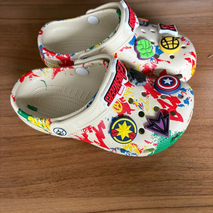 Children Slippers The Avengers Anime Disney Marvel Kawaii Hole Sandals Eva Beach Breathable Shoes Outdoor Non Slip Comfort Gifts.