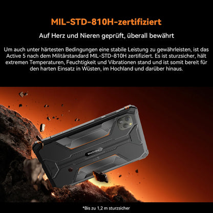 Blackview Active 5 Outdoor AI Tablet Smartphone, 8.68 ‘’ HD+ 90Hz,IP68/IP69K Waterproof Android 15, 8GB+128GB 6600mAh Battery.