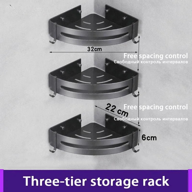 Badezimmer-Shampoo-Halter, Badezimmer-Eckregale für die Dusche, Make-up-Aufbewahrungsregal, Organizer-Regal für die Dusche ohne Bohren