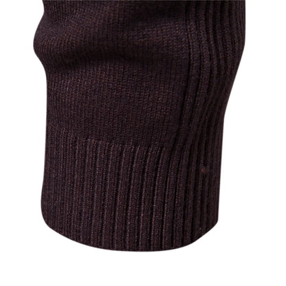 2021 New Winter Men Turtleneck Sweater Casual Solid Color Warm Pullover High Quality Slim High Neck Long Sleeve Sweater Men.