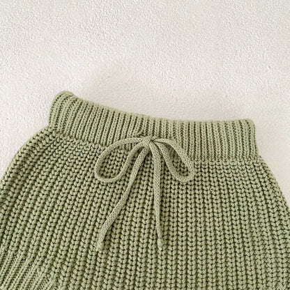 Baby-Pullover für Herren und Damen, neue Herbst-Stile für Säuglinge und Kleinkinder, gestreifte Strickoberteile und Hosen-Sets.