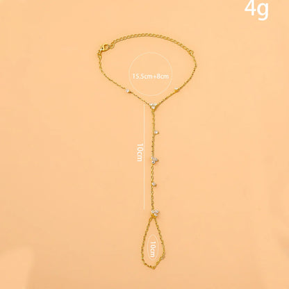 2025 Summer New Rhinestone Flower Bracelet Geometric Crystal Metal Bracelet for Women Beach Party Jewelry Accessories.