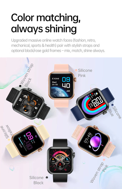2025 New LED Women AI Smart Diagnosis Smart Watch HRV+PPG Blood Pressure Blood oxygen Health monitor IP68 NFC Smartwatches ﻿