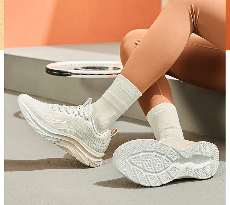 Xtep 299 Leather Running Streamline For Women 2024 Winter Running Shoes Leisure Training Sneaker(Suggest 1 size up) 876418110021.