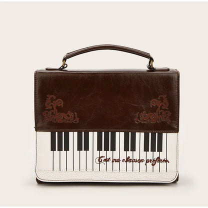 Fashion Polka Dot Ladies Piano Bag New Style Niche Underarm Shoulder Bag Sweet Personality Piano Backpack Women's Bag Square Bag