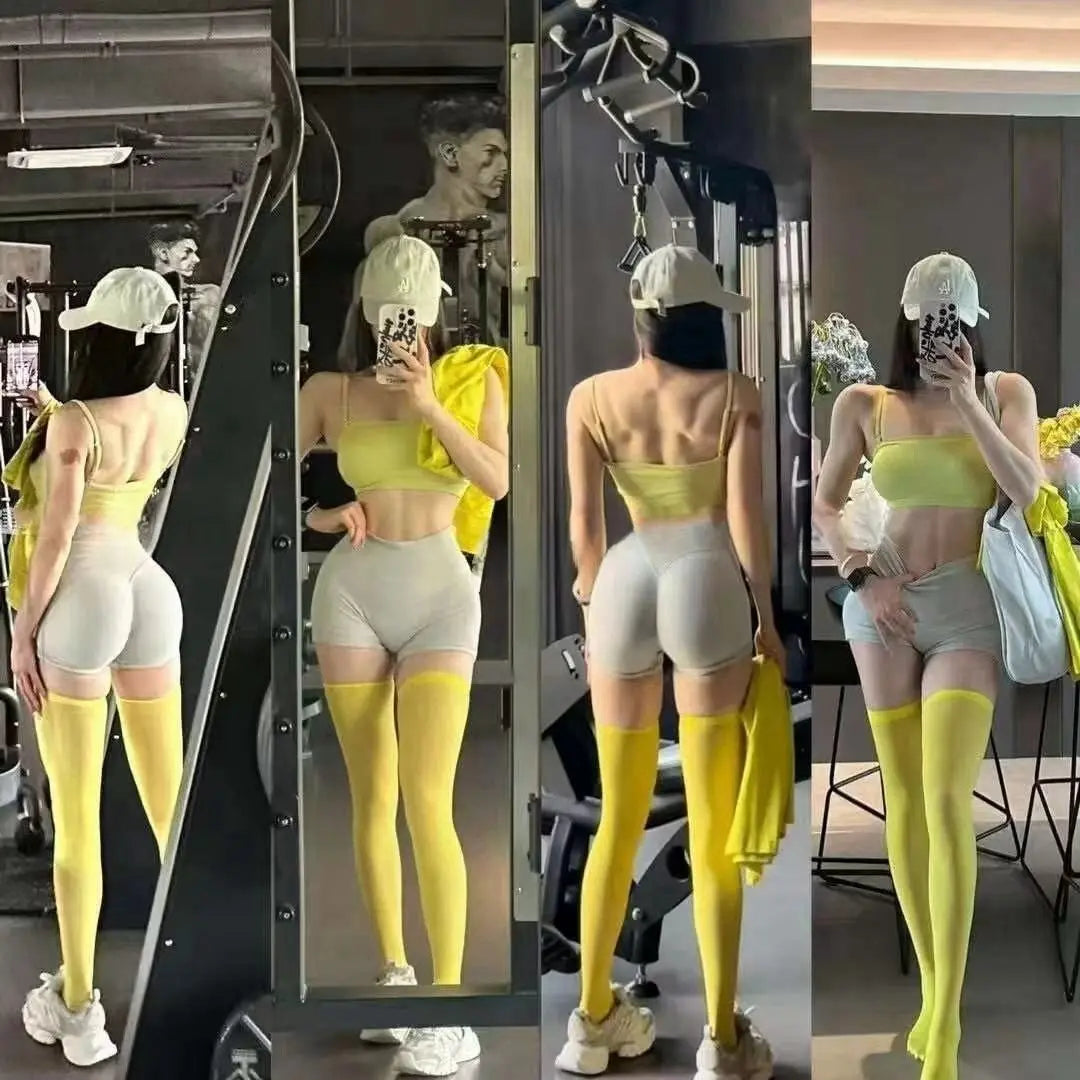 Shorts Low Ribbed Band Gym Shorts Women Workout Clothes Scrunch Bum Seamless Shorts Yoga Biker Sports Shorts.