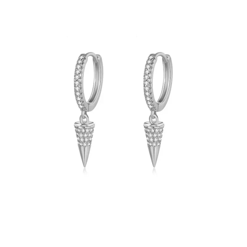 Silver Gold Color Hoop Earring Trendy Punk Hip Hop Rivet Ear Rings for Women Gothic Party Jewelry Pendientes Orecchini 2025