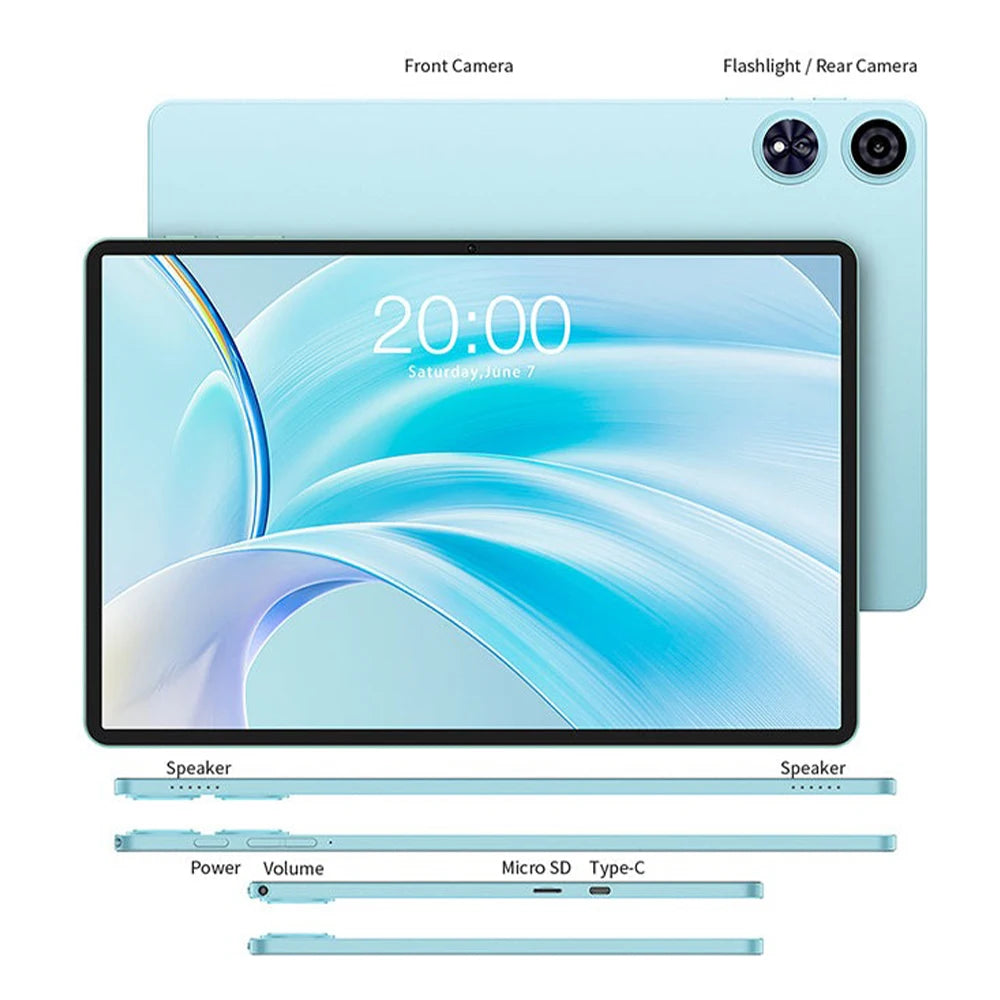 【New】Android 14 Teclast P50 Case Tablet 11" 90Hz Screen Unisoc T606 Octa-Core 4GB 128GB LPDDR4X Wifi BT5.0 7000mAh Battery.