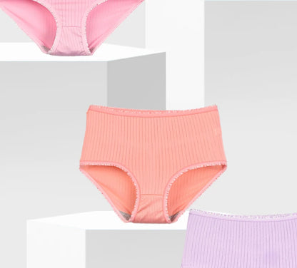 8pcs/lot Women Panties Milk Silk Girls Plus Size Underwear High Waist Briefs Breathable Solid Color Female Lingerie 38-100KG.