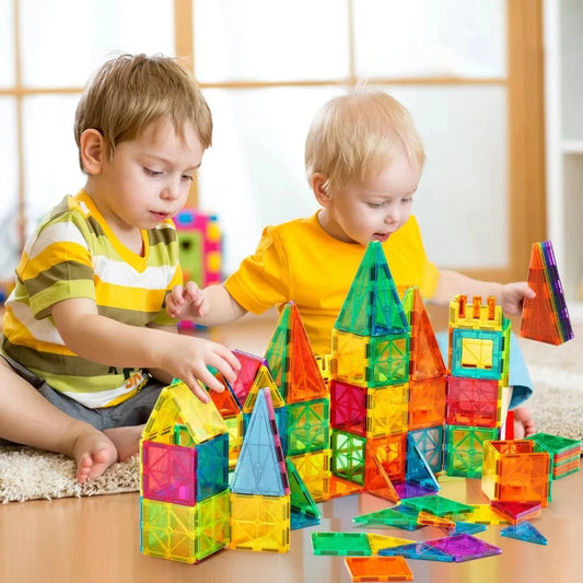 Magnetic Tiles STME Toys 120PCS for Kids Preschool Learning Educational Construction Toys for Christmas Holiday Gifts Age 3+.