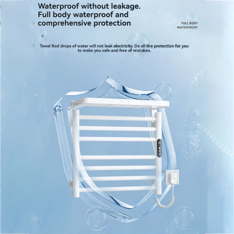 Bad Smart Touch Heizung Intelligente Elektrische Beheizte Handtuch Rack Edelstahl Temperatur Digital Display Handtuch Trockner