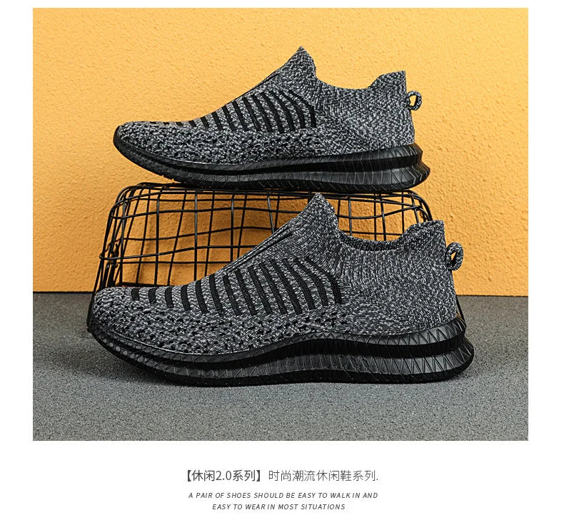 Men Shoes Lightweight Sneakers Men Fashion Casual Walking Shoes Breathable Slip on wear-resistant Mens Loafers Zapatillas Hombre