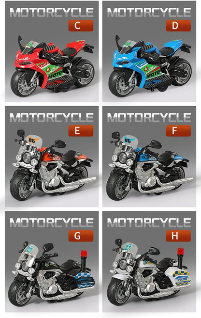 1:12 Sound Light Motorcycle Alloy+Plastic Moto Car Model Diecast Play Vehicles Decoration Collection Boy Toys For Children Gift.