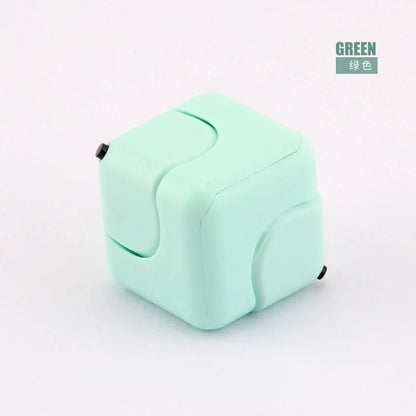 Fidget Cube with Spinner, Multifunction Stress Relief Puzzle Toy for Adults, 6-Side Mini Square Finger Toy for Anxiety ADHD.