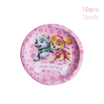 Paw Patrol Rosa Geburtstag Skye Thema Party Dekorationen Geschirr Set Pappteller Tassen Servietten Für Kind Party Liefert Spielzeug Geschenke