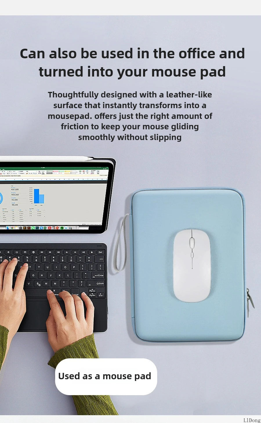 Tablet Cases Bag Sleeve 7.9-12.9 Inch Tablet pouch for IPad air case Pro Samsung Xiaomi Tablet pouch Shockproof  Multi Pockets.