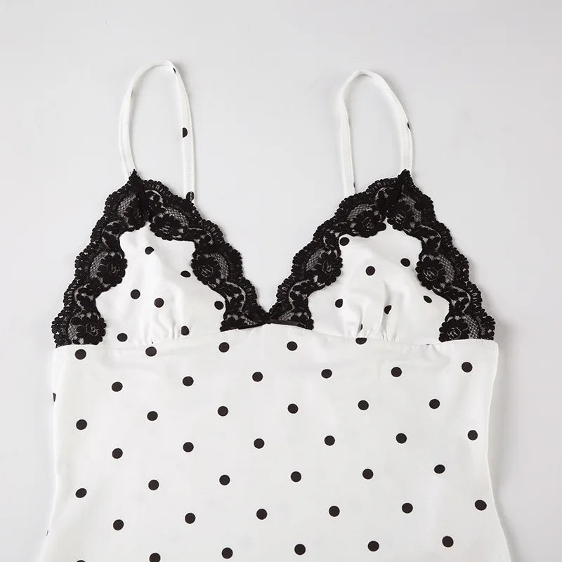 Tossy Spitze V-ausschnitt Patchwork Maxi Kleid Frauen Backless Hohe Taille Schlank Spaghetti Kontrast Party Kleid Weiblichen Frühling Langes Kleid.