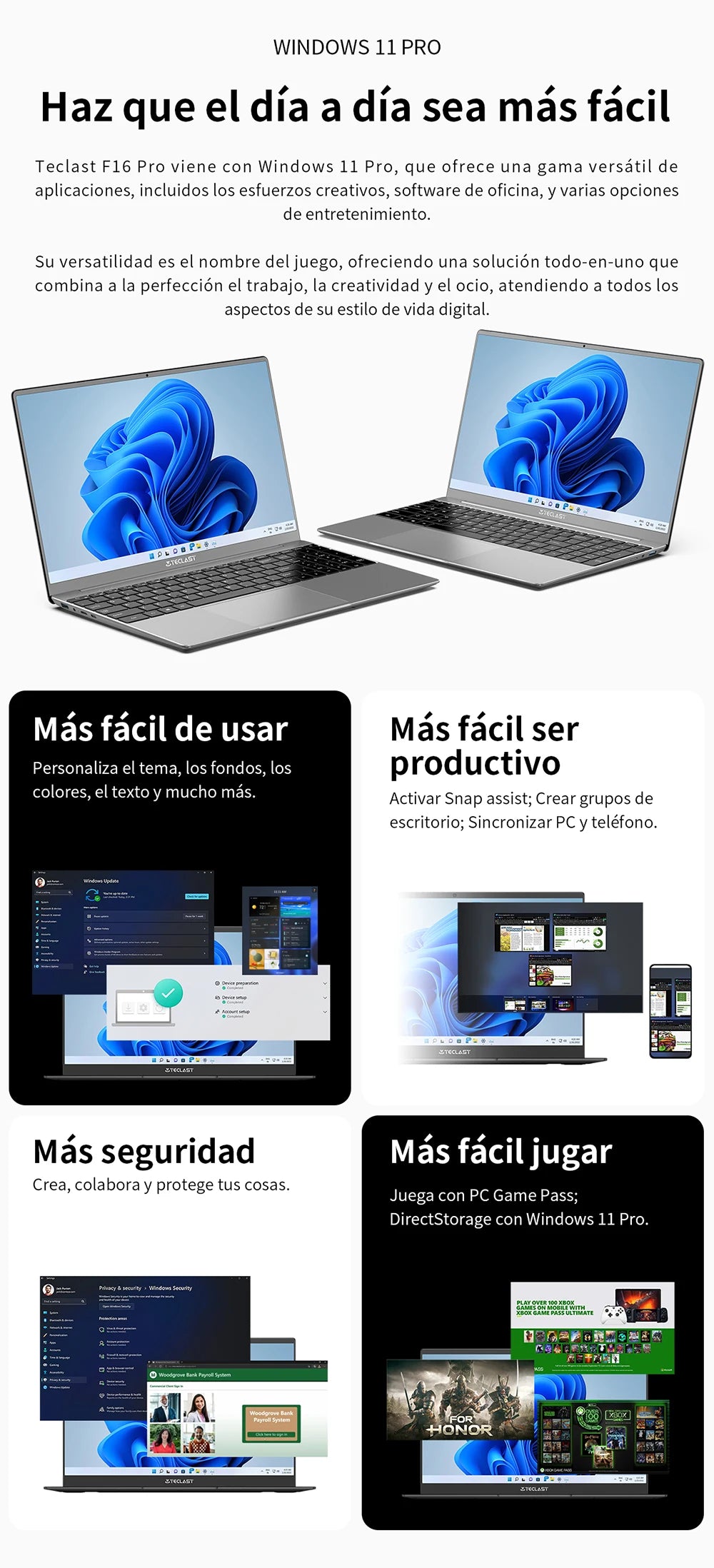 【New】Teclast F16Pro Laptop 15.6 Inch 1920X1080, 12Gb / 16Gb Ram, 256Gb / 512Gb Rom, Backlit Keyboard, for Intel N95, Mini-Hdmi.