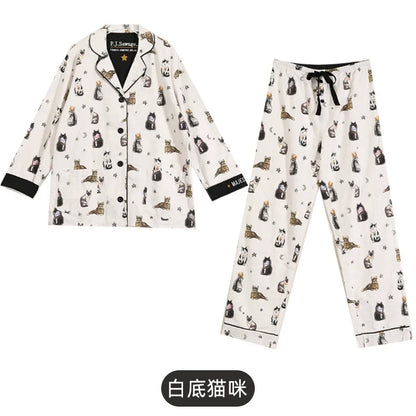 Matching Pajamas 2 Piece Set Women Pj Sets Women 2 Piece Set Outfit 100% Cotton Pajamas for Women Loungwear Set Loose Sleepwear