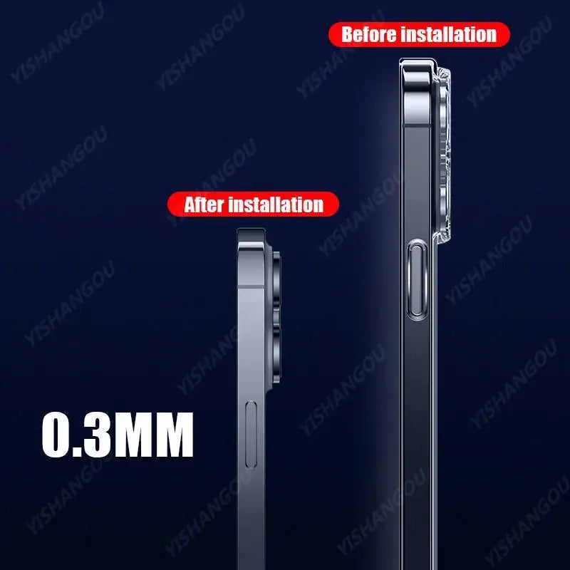 Ultra Thin High Transparent Hard PC Case For iPhone 17 15 14 13 12 16 Pro Max 16e 11 Crystal Clear Shockproof Bumper Phone Cover.