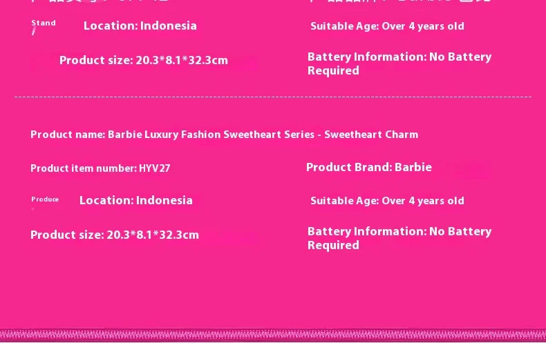 Genuine Barbie Deluxe Style Dolls Pink Dress Outfit Blond Hair Knot Bow Accessories Toys For Girls Sweet Birthday Gift In Stock