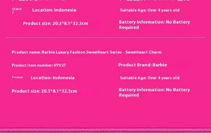 Genuine Barbie Deluxe Style Dolls Pink Dress Outfit Blond Hair Knot Bow Accessories Toys For Girls Sweet Birthday Gift In Stock