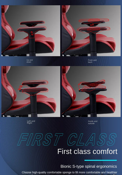 Rosa gaming stuhl für mädchen computer stuhl höhe einstellbar komfortable bürostuhl mit kopfstütze lenden kissen Swivel Stuhl