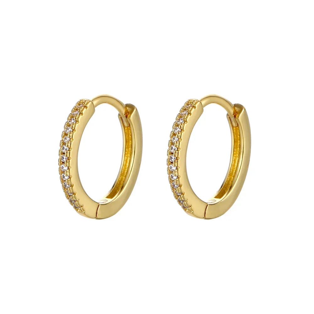 Silver Gold Color Hoop Earring Trendy Punk Hip Hop Rivet Ear Rings for Women Gothic Party Jewelry Pendientes Orecchini 2025