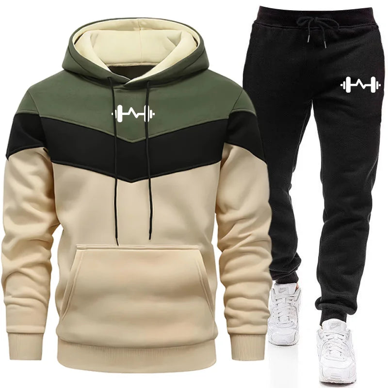 2025 Men's Set Hot Sales Tracksuit Sportswear Man Jogging Fashion Sports Suits Daily Hoodie Comfortable Sweatshirt Tricolor Mens.