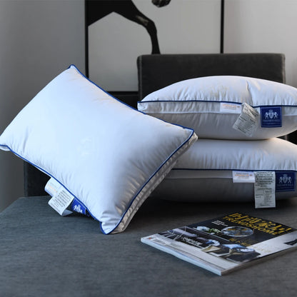 Down Pillow 100% Goose Down Feather Household Down Pillow Three layer down+feather+down pillow  size height can be customized.