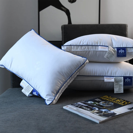 Down Pillow 100% Goose Down Feather Household Down Pillow Three layer down+feather+down pillow  size height can be customized.