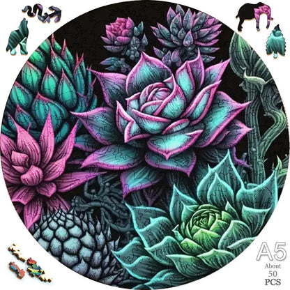 Wooden Animal Jigsaw Puzzle for Adults Kids Toy Circular Puzzle Puzzles Set Birthday Gift Brain Teaser Family Interactive Game