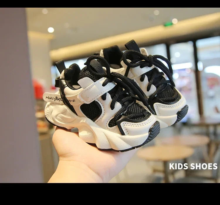 Girl Child Sport Shoe 2024 Spring Mesh Breathable Toddlers School Running Sneakers Fashion Non-slip Kids Boys Basketball Shoes.