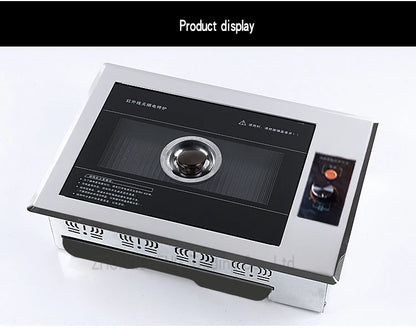 U-shaped electric oven Korean household non stick electric oven smokeless barbecue plate iron plate barbecue pot.