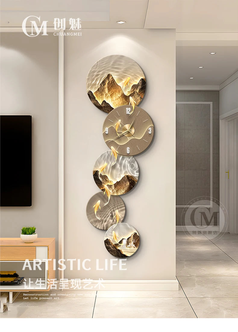 Stille Led Wanduhren Kunst Wandbild Große Innen Wohnzimmer Luxus Wand Uhr Ästhetische Orologio Da Parete Hause Dekoration