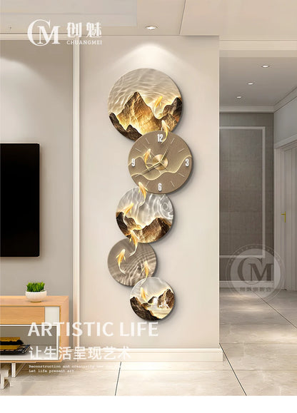 Stille Led Wanduhren Kunst Wandbild Große Innen Wohnzimmer Luxus Wand Uhr Ästhetische Orologio Da Parete Hause Dekoration