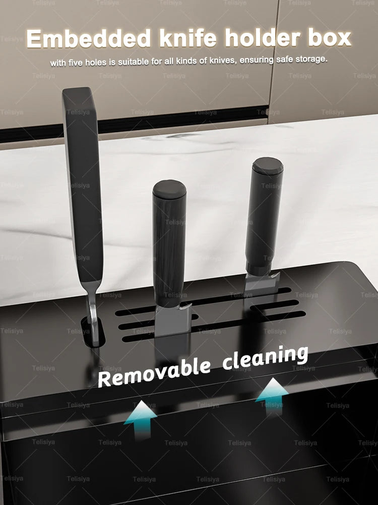 Stainless Steel Kitchen Sink Multifunctional Digital Display Dishwash Sinks Waterfall Large Single Slot Wash Vegetables Basin