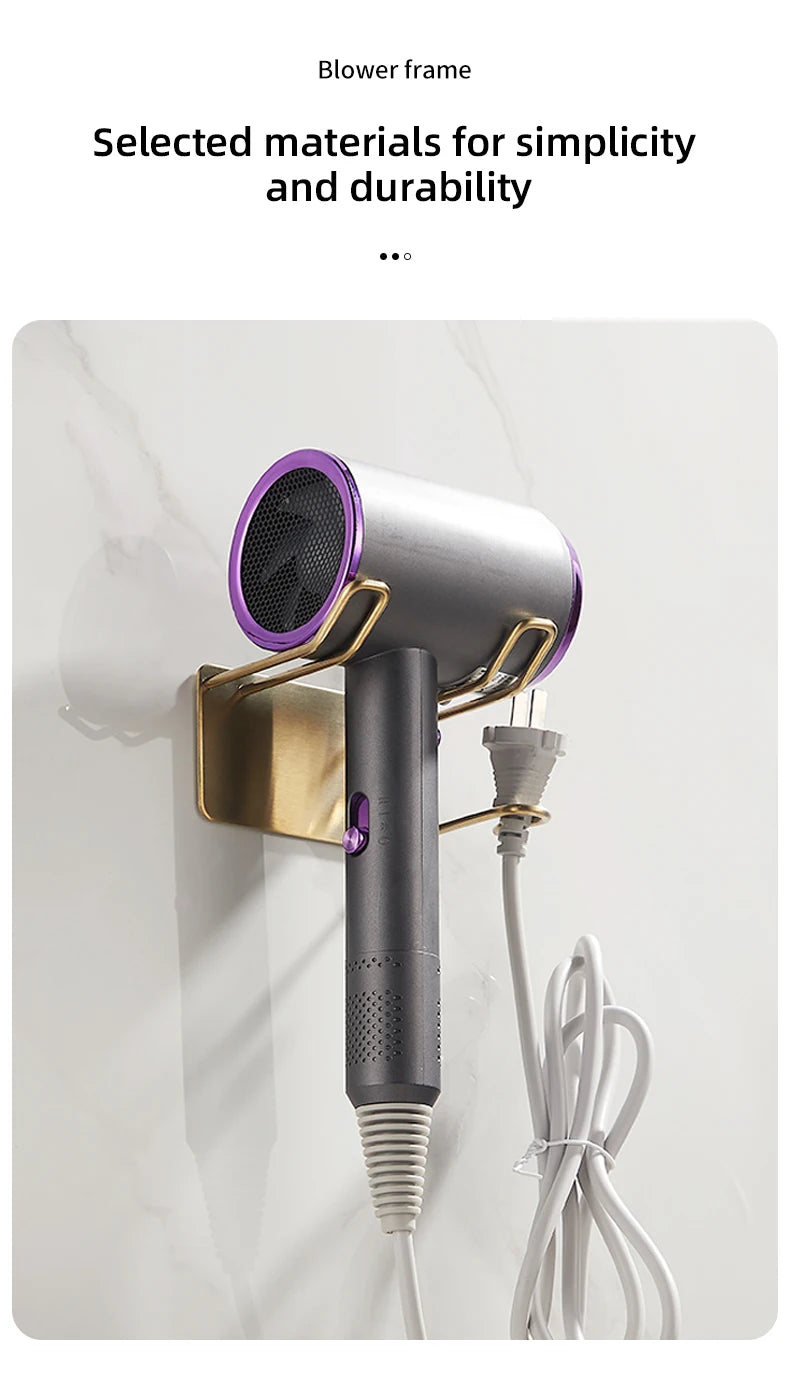 304 Edelstahl Haartrockner Rack hochwertige Bad Haartrockner Halter Wand selbst klebend ohne Stanzen wb8451