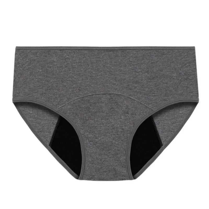 Women Menstrual Panties Leak Proof Briefs Solid Plus Size Cotton Panties Lingerie Absorbency Comfortable Physiological Underwear