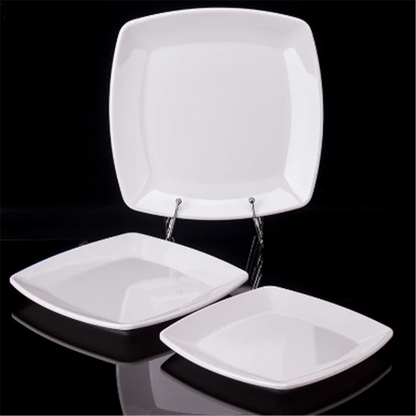 Square Melamine Dinner Plate Buffet Fast Food Trays Dishes Table Tableware Services Menu Plate Hotel Deep Side Dish Dinnerware.